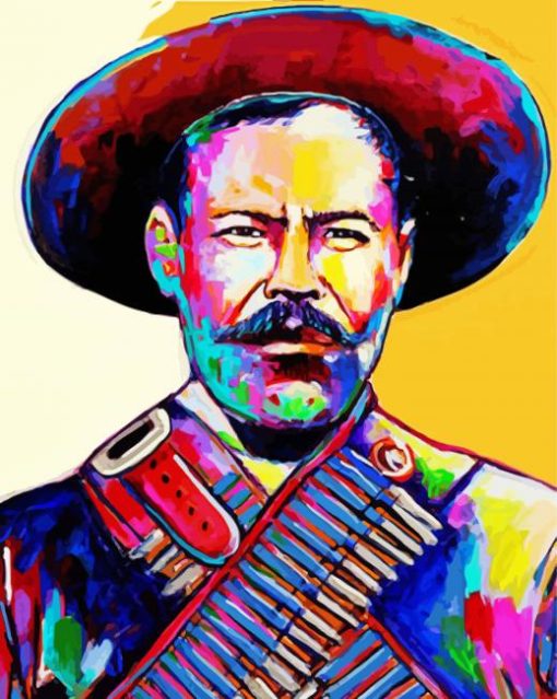 Colorful Pancho Villa paint by number