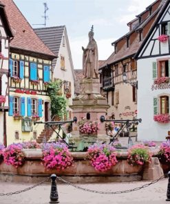 Eguisheim France Village paint by number