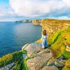 Girl In Cliff Of Moher paint by number