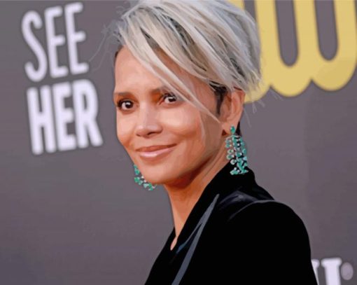 Halle Berry Actress paint by number