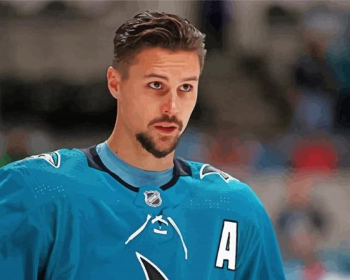 Handsome Erik Karlsson paint by number