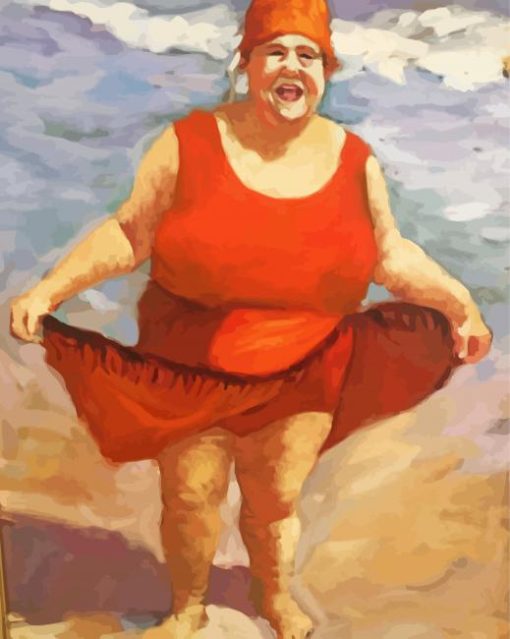 Old Fat Woman paint by number