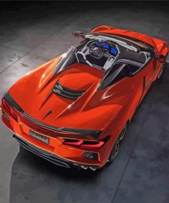 Orange Chevy Corvette Stingray Car paint by number