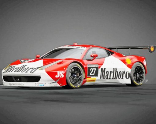 Race Marlboro Car paint by number