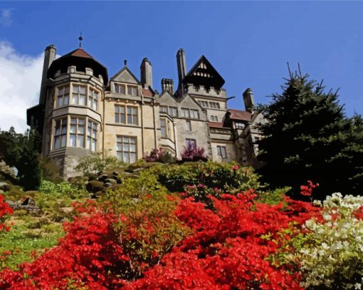 Red Flowers Cragside paint by number