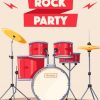 Rock Party Drumkit paint by number