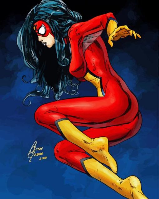 Spiderwoman Art paint by number