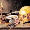 Still Life With A Skull And A Writing Quill paint by number