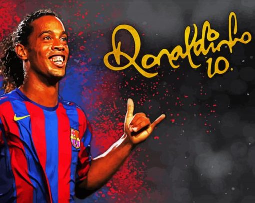 The Footballer Ronaldinho paint by number