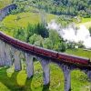 Train Viaduct Bridge paint by number