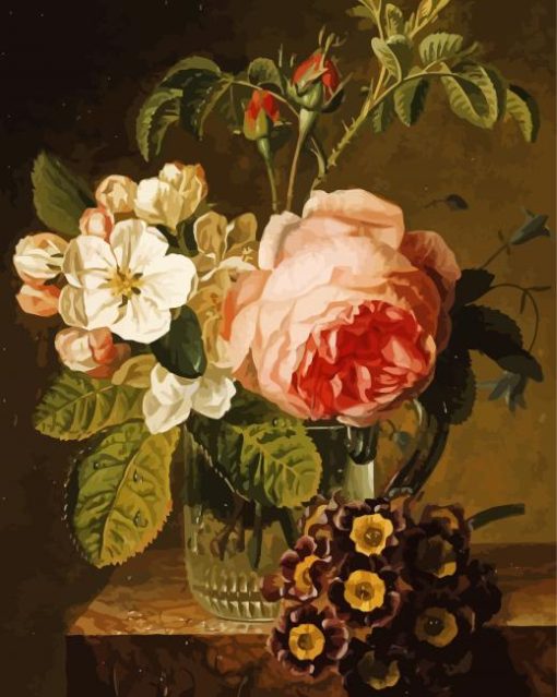 Vintage Old Masters Flowers paint by number