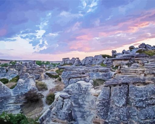 Writing On Stone Provincial Park paint by number