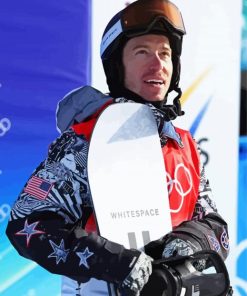 American Snowboarder Shaun White paint by number