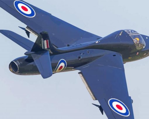 Hawker Hunter Aircraft paint by number