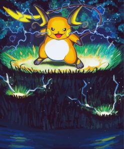 Pokemon Species Raichu Art paint by number