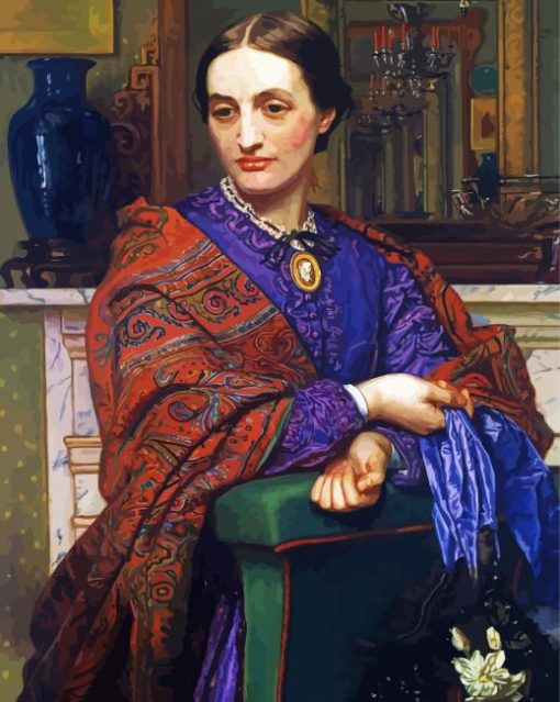 Portrait Of Fanny Holman Hunt By William Holman Hunt paint by number