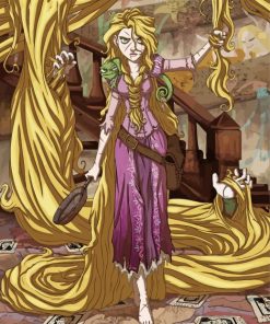 Rapunzel Dark Disney paint by number