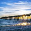 Sunset Panama Beach Pier paint by number