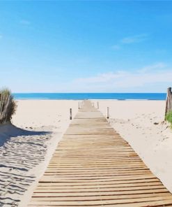 Wooden Walkway To Beach paint by number