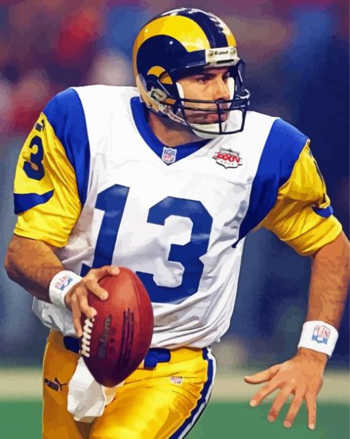 Aesthetic Kurt Warner paint by number