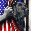 Aesthetic Black Lab With Flag paint by number