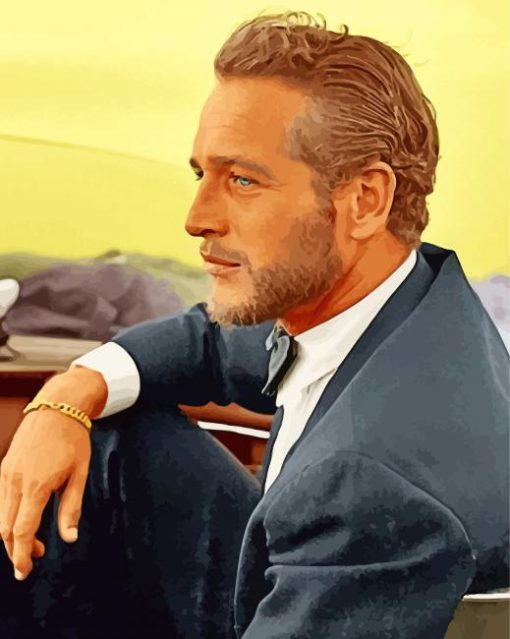 Classy Paul Newman paint by number