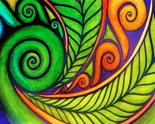 Koru Plant Art paint by number