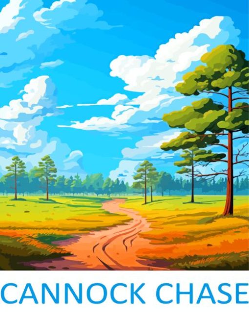 Cannock Chase Landscape Paint By Numbers