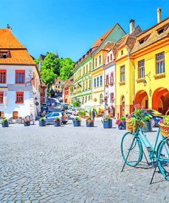 Sighisoara Old Town Paint By Numbers