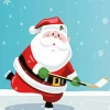 Hockey Christmas Paint By Number