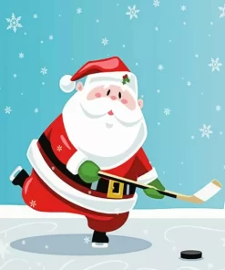 Hockey Christmas Paint By Number