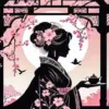 Asian Lady Silhouette Paint By Numbers