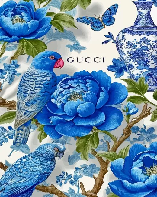 Gucci paint by number Blue Gucci Paint By Numbers