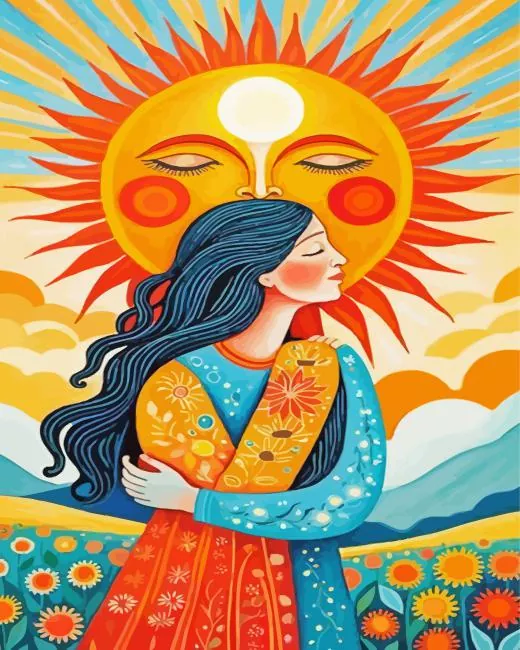 Lady of the sun paint by number Lady Of The Sun Paint By Numbers