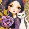 Purple Lady Paint By Numbers