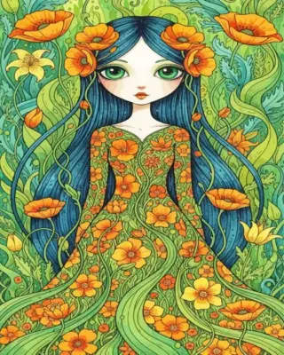 The Green Lady Paint By Numbers