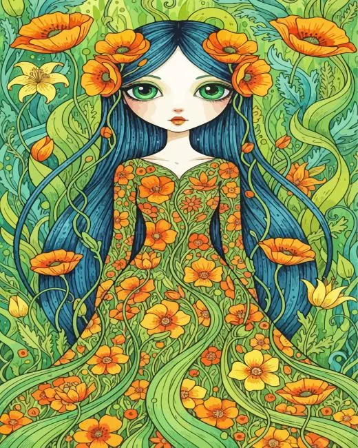 The Green Lady paint by numbers The Green Lady Paint By Numbers