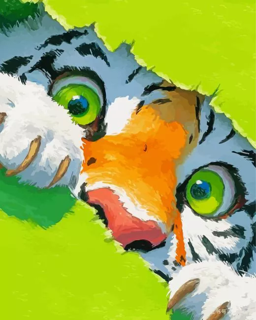 Tiger Eyes paint by number Tiger Eyes Paint By Numbers