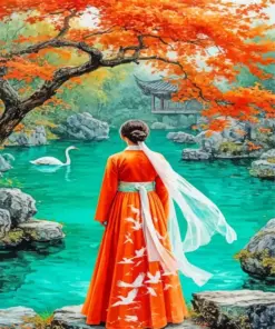 Asian Woman Art Paint By Numbers