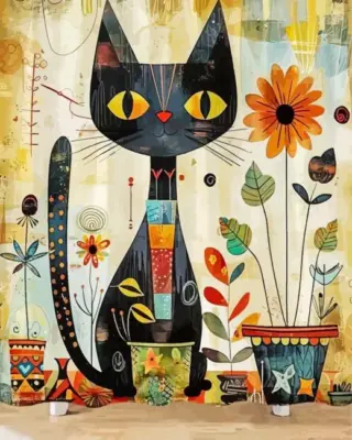 Black Cat Paint By Numbers
