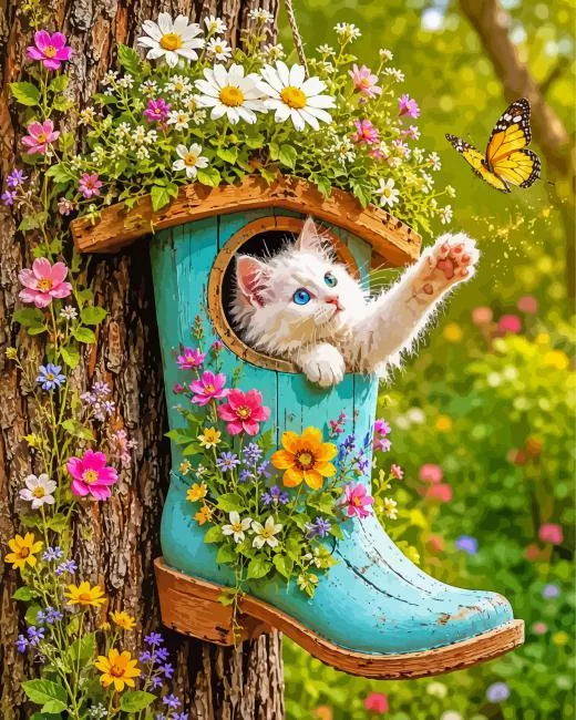 cat house paint by numbers Cat House Paint By Numbers