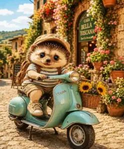 Cute Hedgehog Paint By Numbers
