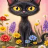 Dark Cat Paint By Numbers