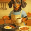 Dog Making Breakfast Paint By Numbers