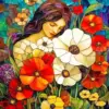 Floral Lady Paint By Numbers