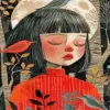 Girl And Birds Paint By Numbers