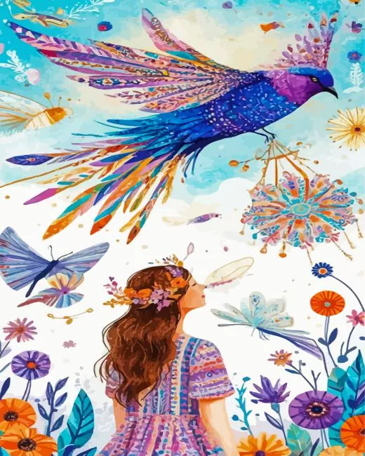 lady and bird paint by numbers Lady And Bird Paint By Numbers
