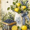 Lemons And Blueberries Paint By Numbers