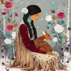 Native Lady And Deer Paint By Numbers