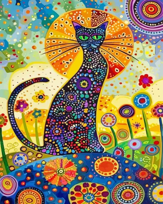 whimsical cat paint by number Whimsical Cat Paint By Numbers